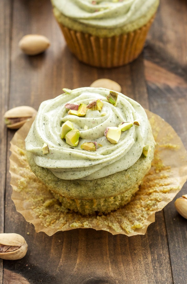 Pistachio Green Tea Cupcakes